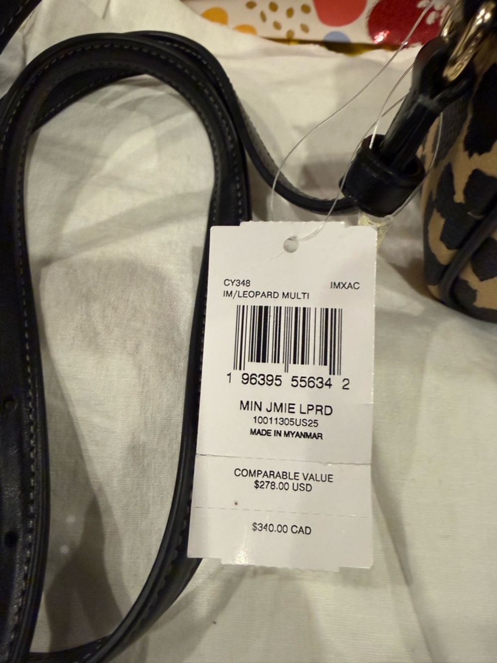 Coach Leopard Print Crossbody Bag in Black and Tan - Picture 4 of 4
